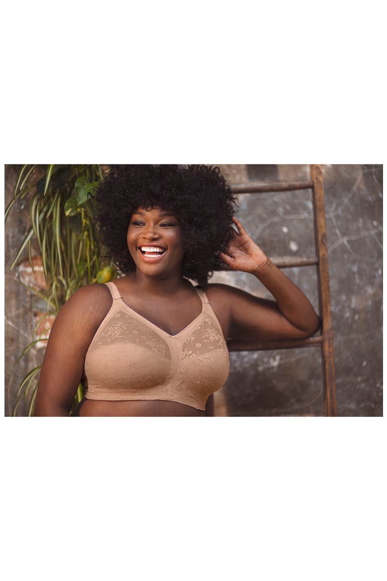 Verity Wireless Full Figure Bra, Alternate, color, FAWN