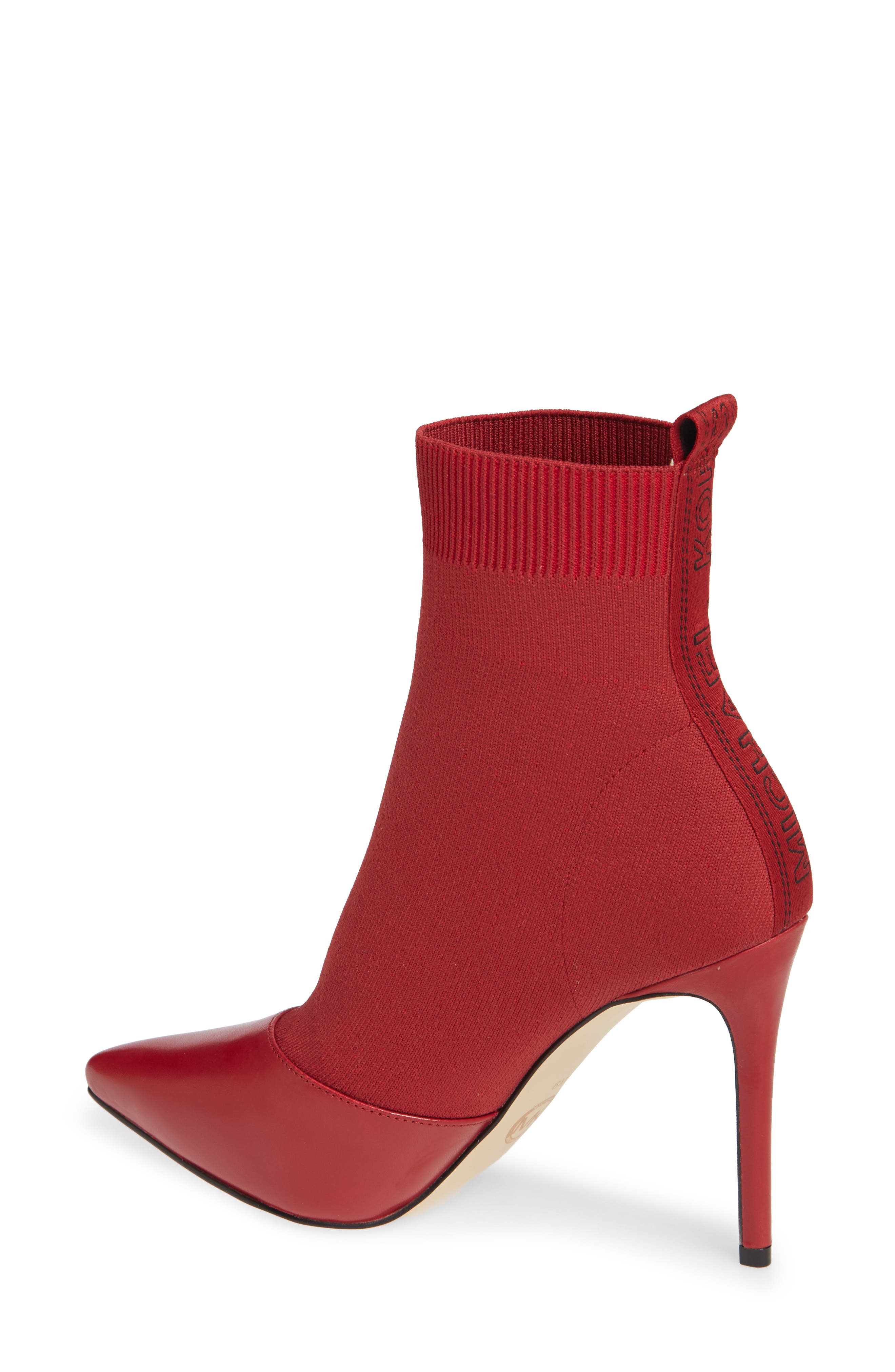 Vicky Bootie, Alternate, color, SCARLET FABRIC/ LEATHER