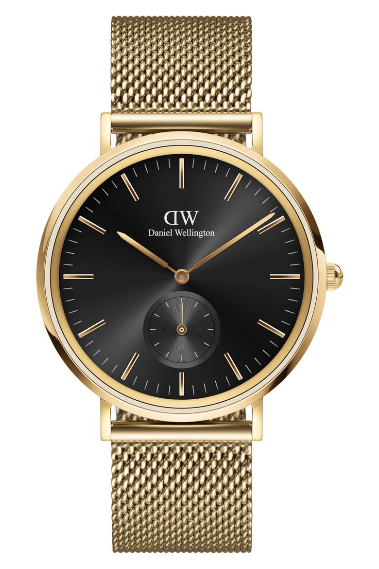 Classic Multi Eye Mesh Strap Watch, 40mm, Main, color, GOLD