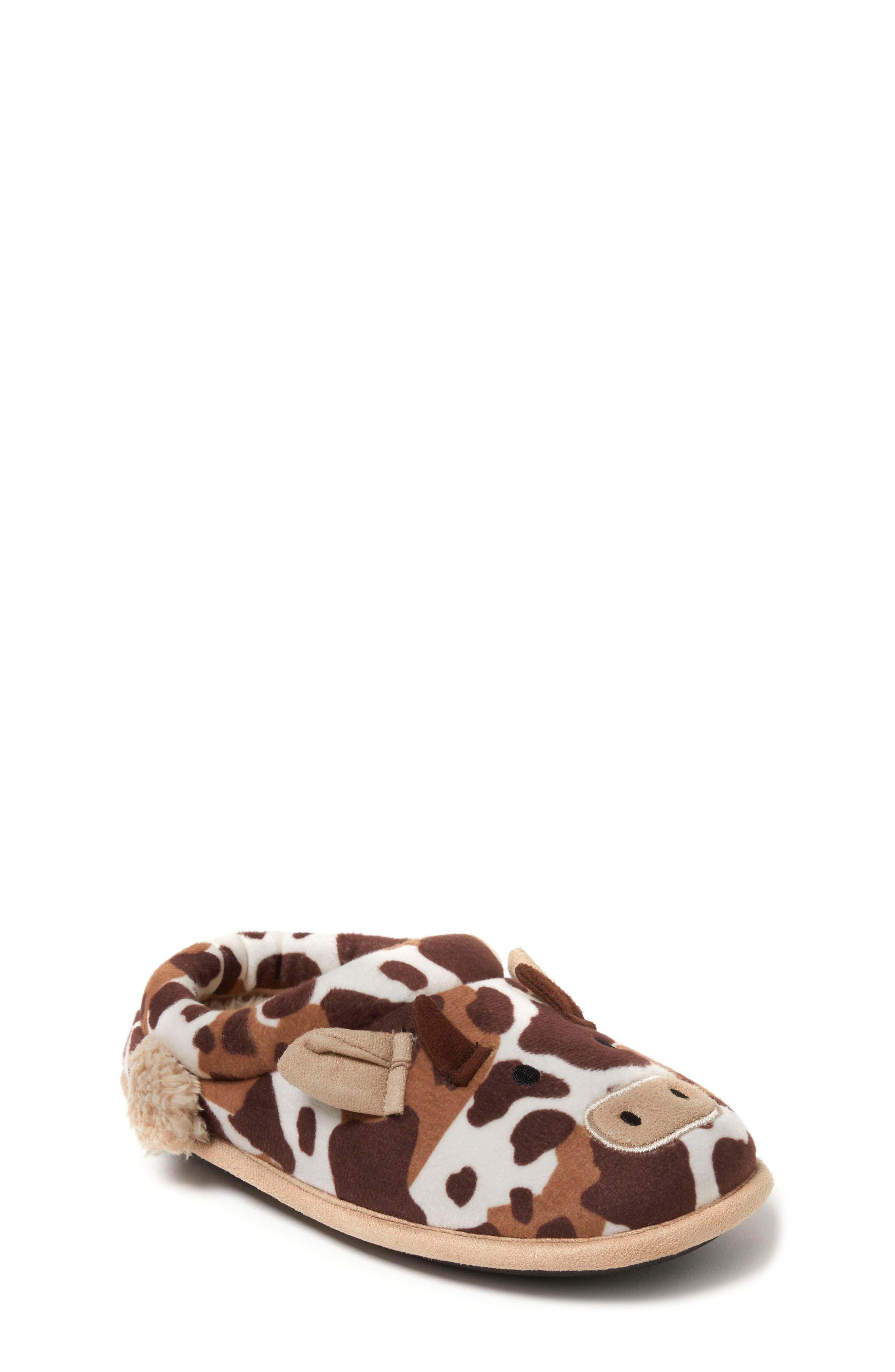 Peyton Animal Clog Slipper, Main, color, COW POTTING SOIL