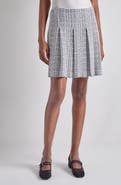 Misook Tweed Pleated A-Line Skirt