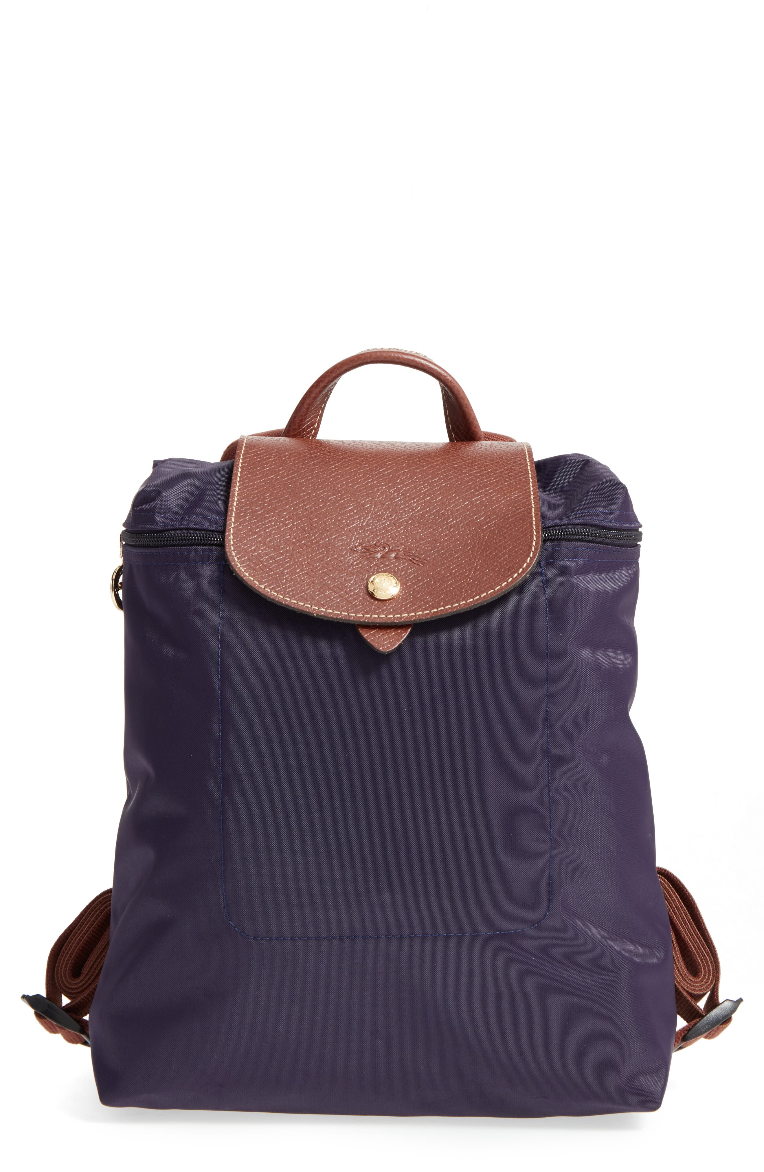 Le Pliage Nylon Canvas Backpack, Main, color, BILBERRY
