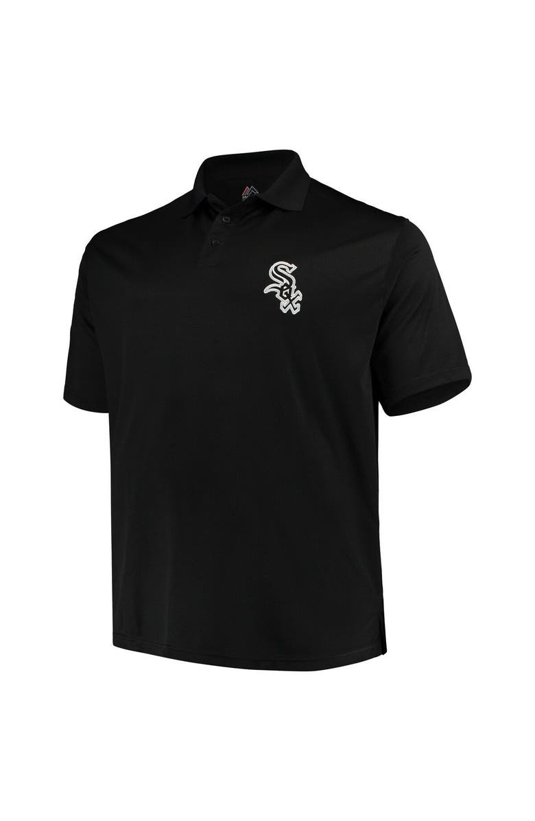 FANATICS Men's Majestic Black Chicago White Sox Big & Tall Solid Birdseye Polo, Alternate, color, 