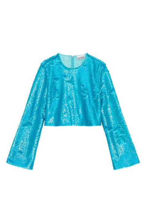 Long Sleeve Sequin Top