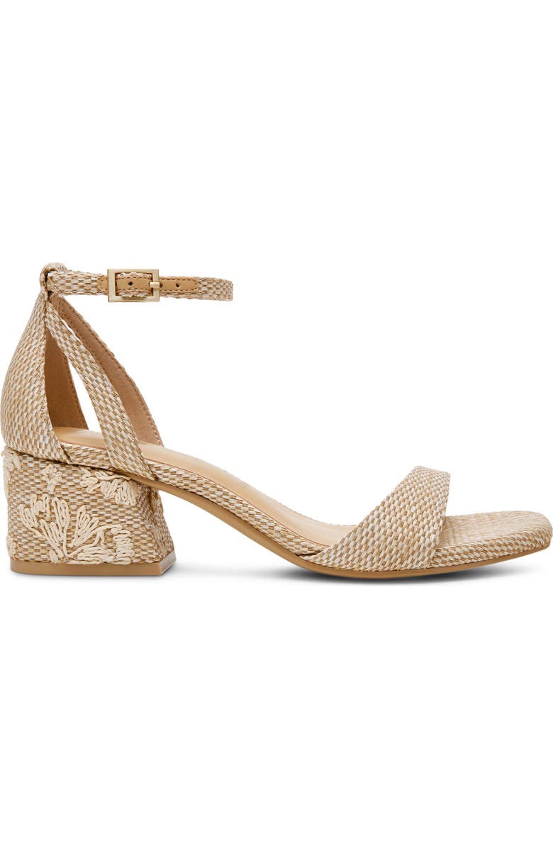 Anne Klein Mia Ankle Strap Sandal, Alternate, color, Natural Multi