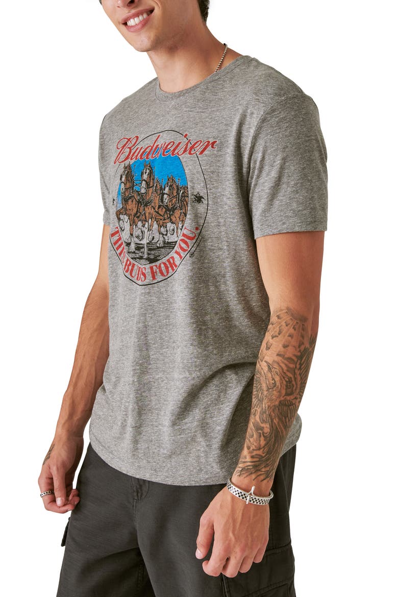 Budweiser Clydesdale Graphic T-Shirt, Alternate, color, HEATHER GREY