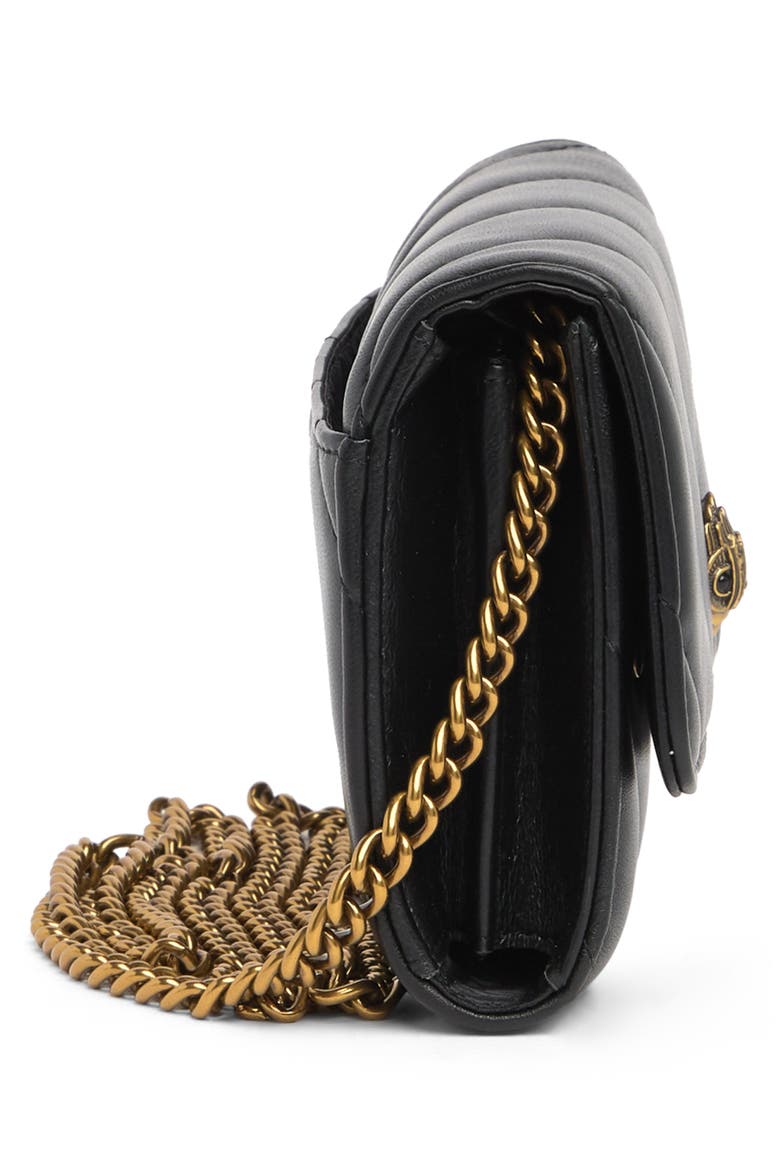 Soho Leather Wallet on Chain, Alternate, color, BLACK