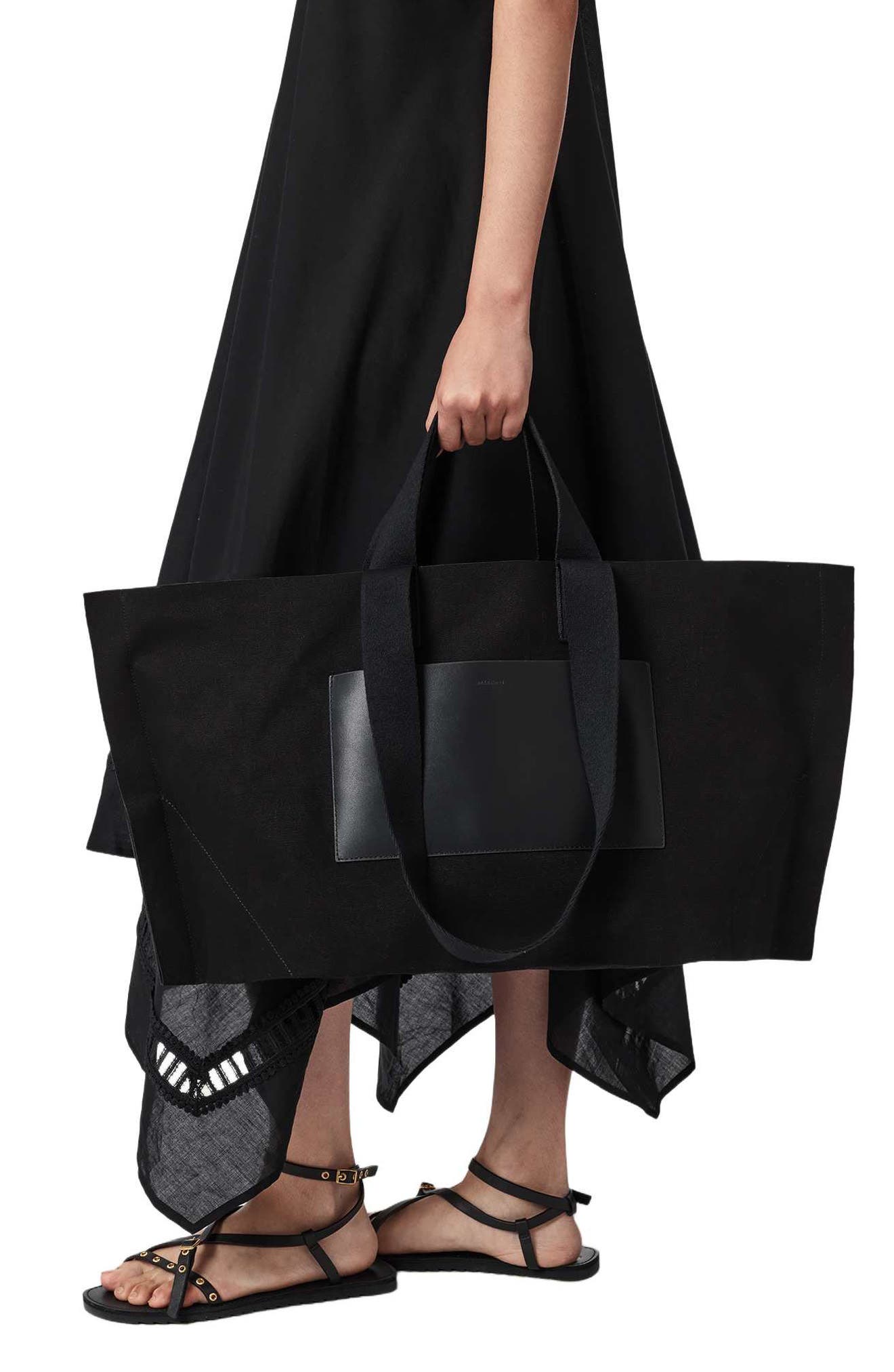 Lutece Canvas Tote, Alternate, color, BLACK