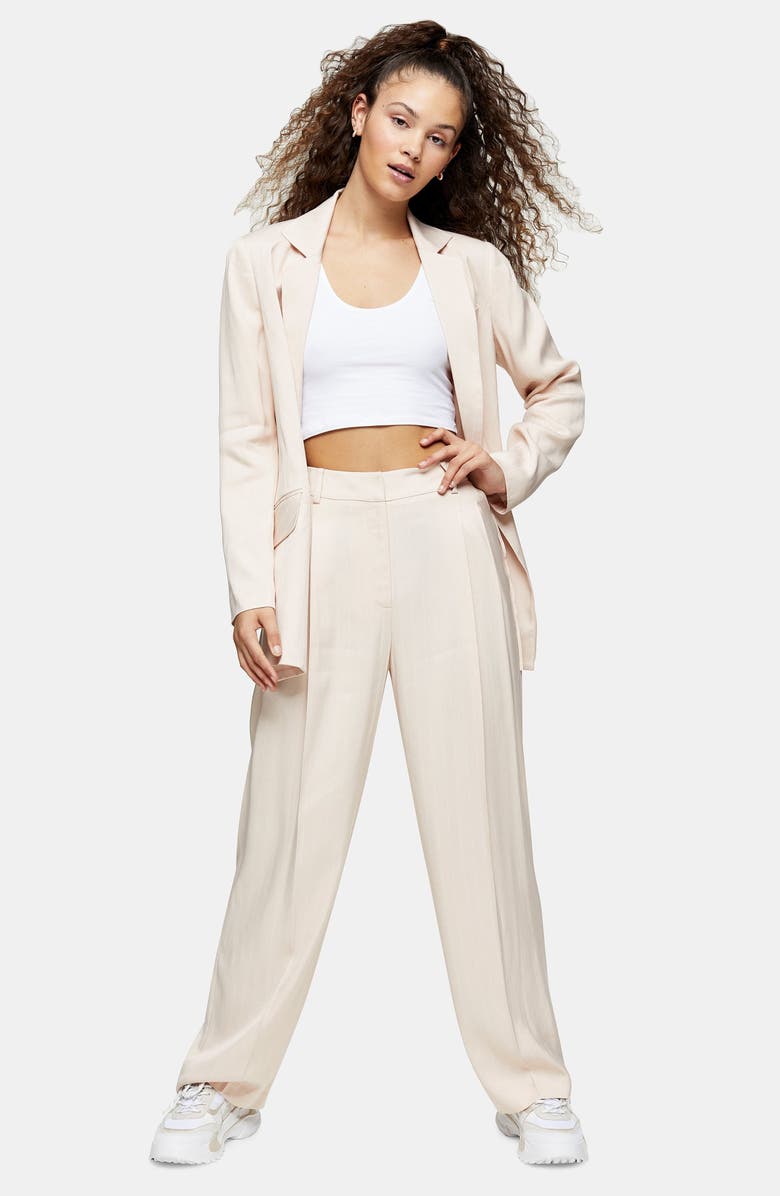 Topshop Stripe Jacquard Trousers, Alternate, color,