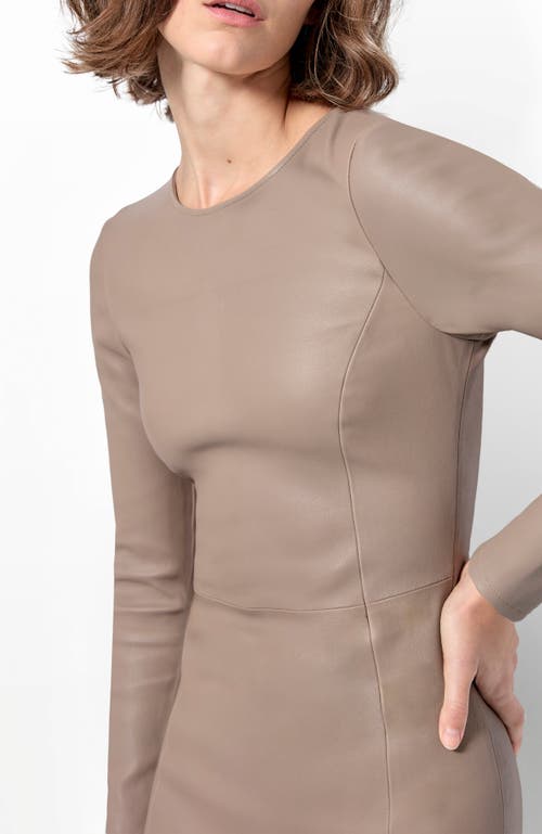 As B Y Df Mrs. Smith Stretch Leather Dress In Truffle