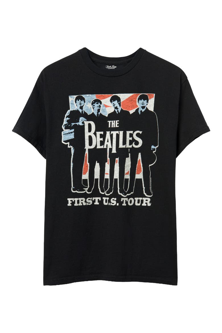 The Beatles US Tour Graphic T-Shirt, Main, color, BLACK