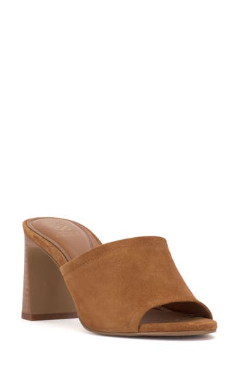 Vince Camuto Women's Alyysa High Heel Slide Sandals In Golden Walnut