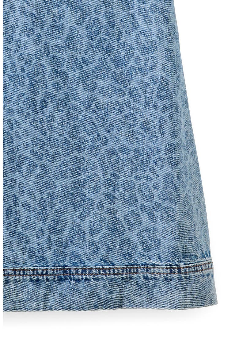 Kid's Denim Polo Dress, Alternate, color, Blue Haven Mid Blue Leopard