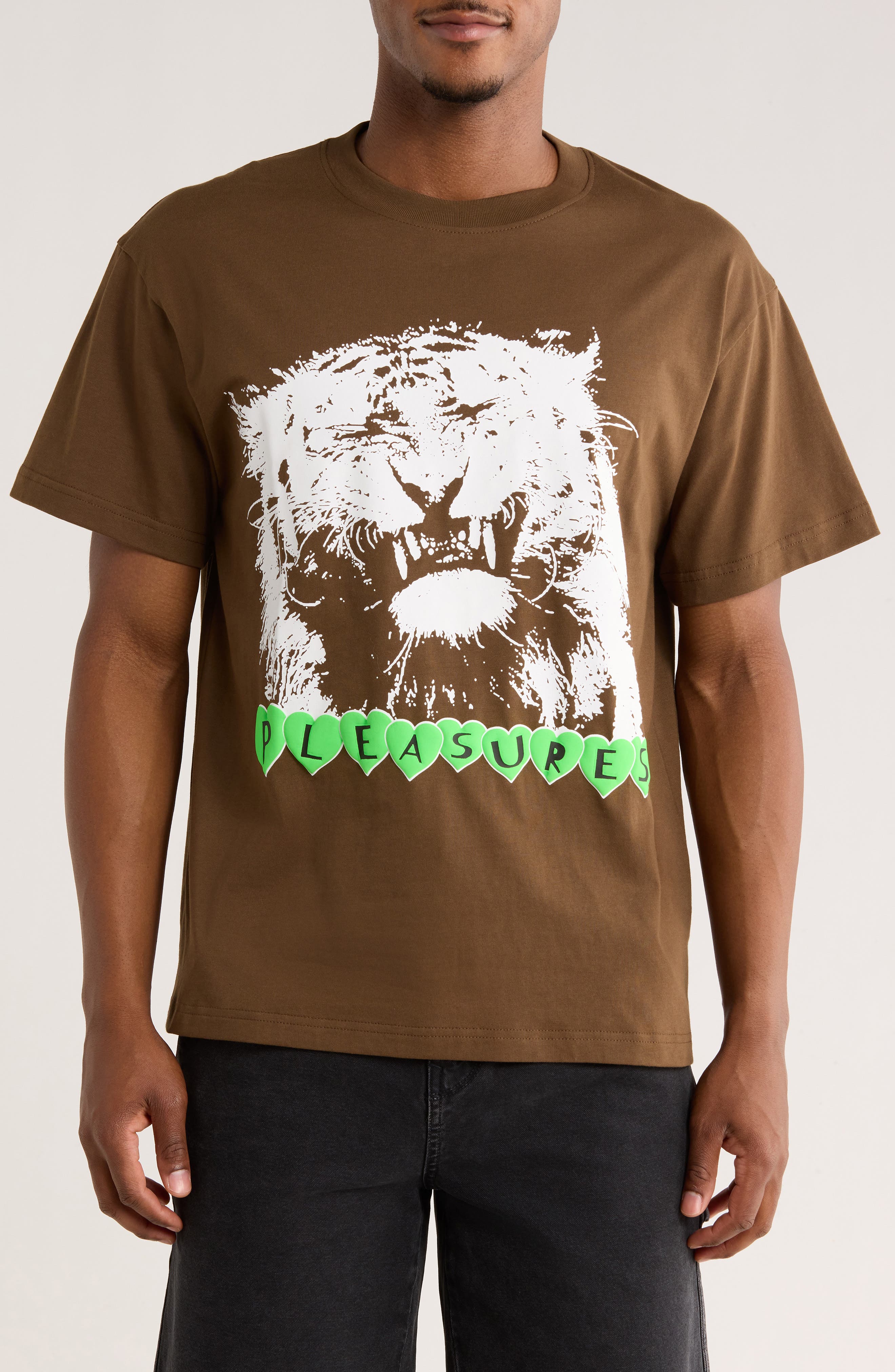 PLEASURES Grin Cotton Graphic T-Shirt