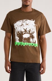 PLEASURES Grin Cotton Graphic T-Shirt
