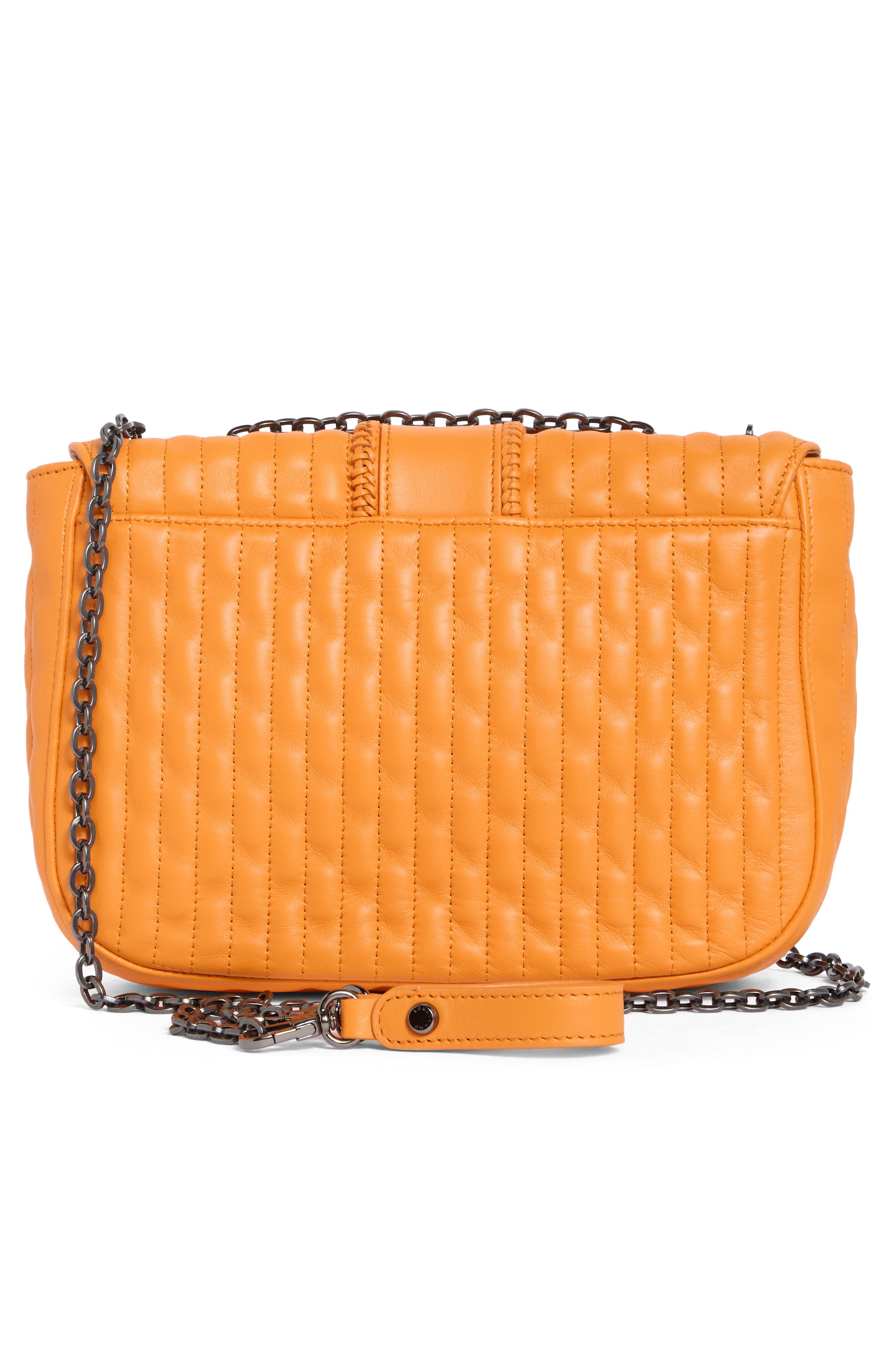 Longchamp Amazone Medium Quilted Leather Crossbody Bag, Alternate, color, Orange