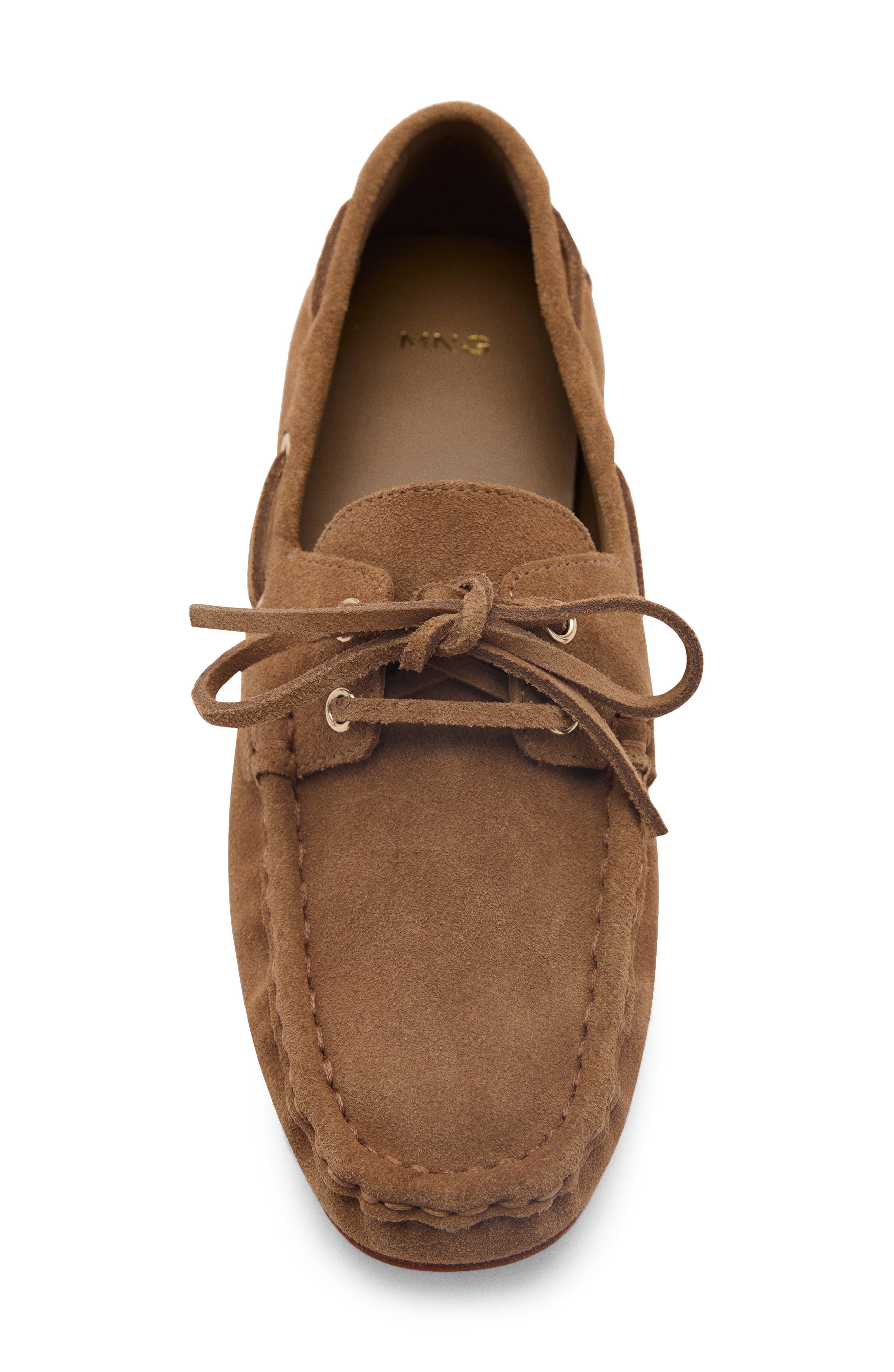 MANGO Boat Shoe, Alternate, color, Medium Brown