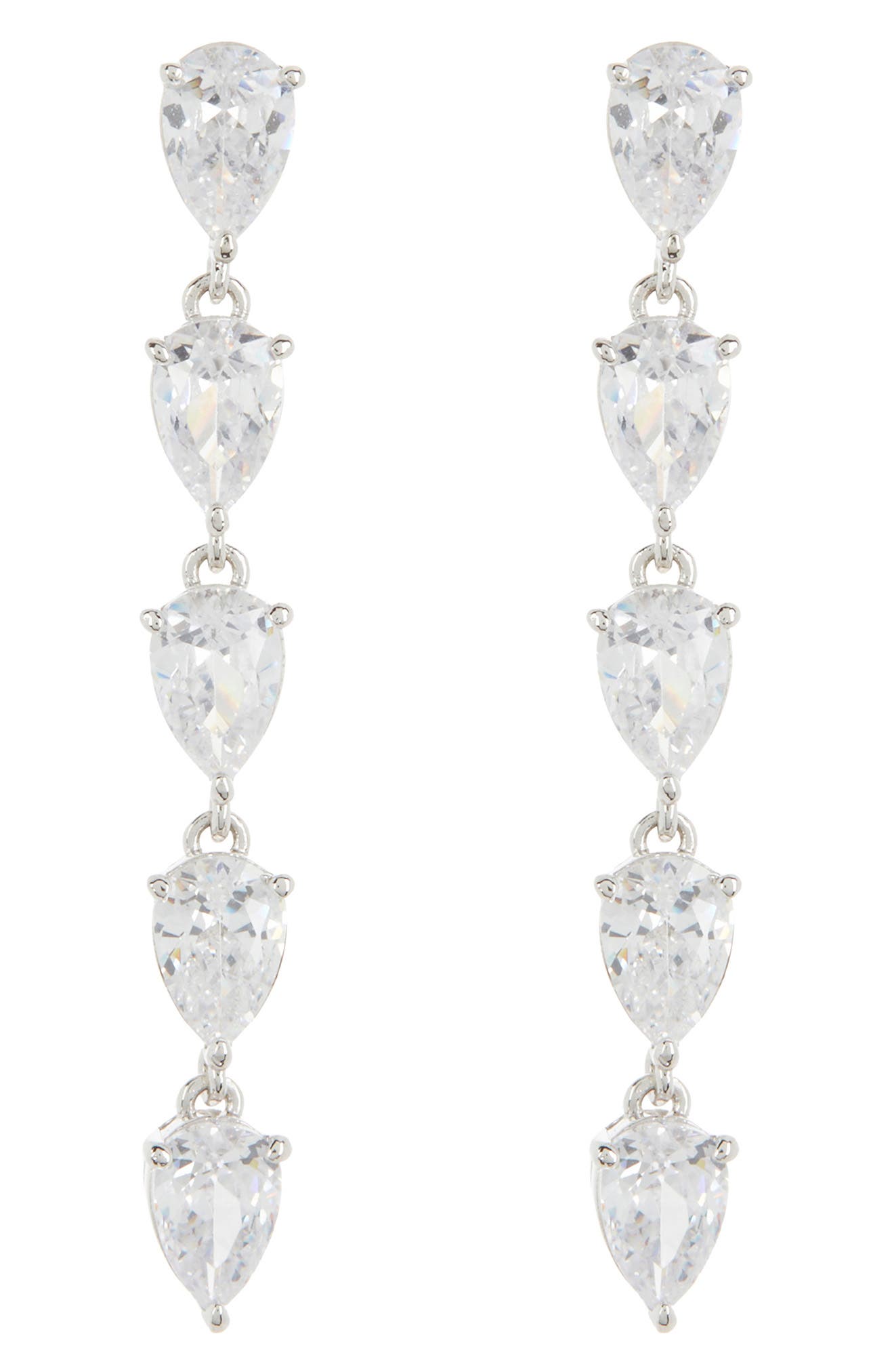 Nadri Serena CZ Linear Drop Earrings
