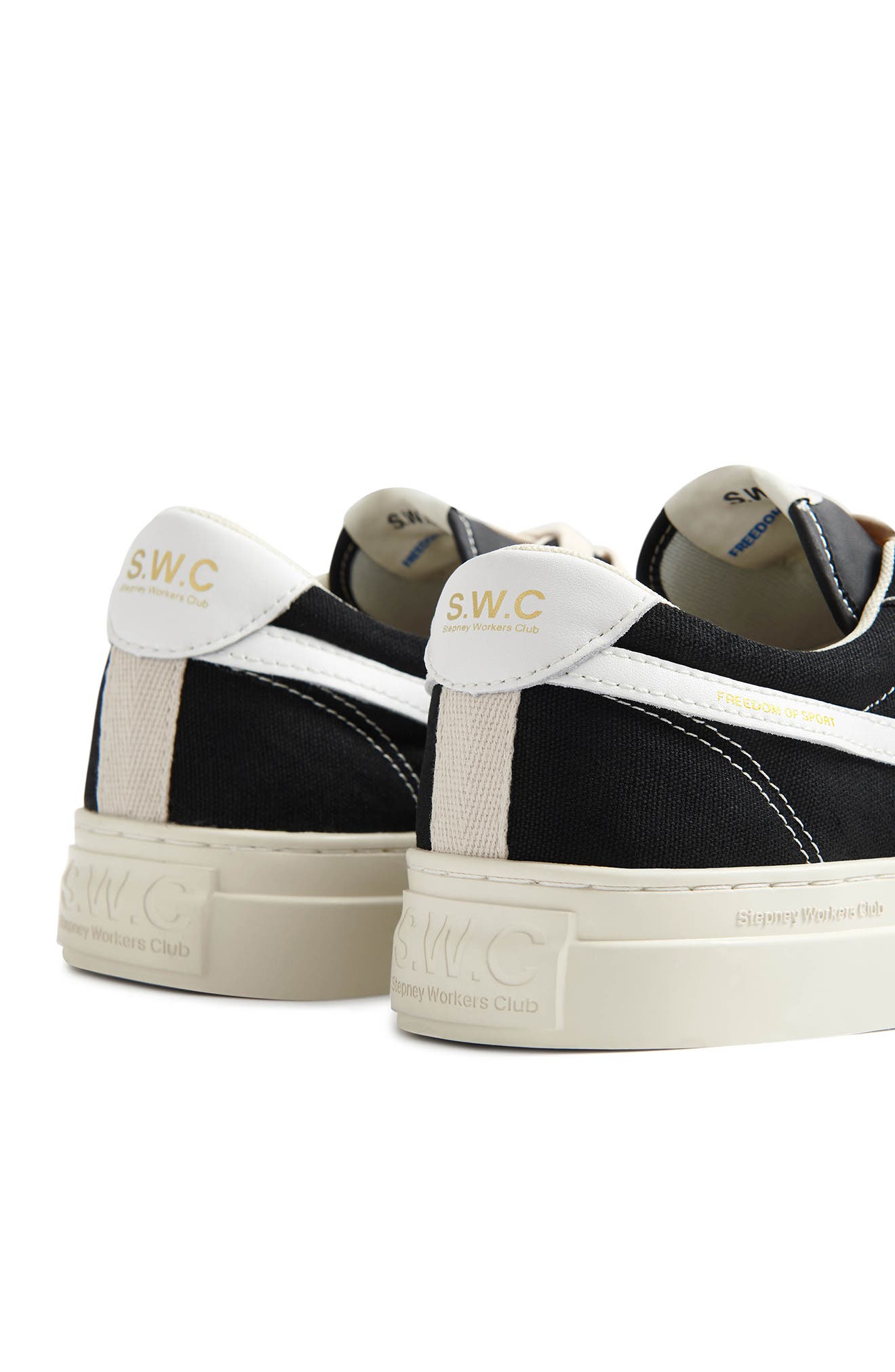 STEPNEY WORKERS CLUB Dellow S-Strike Cup Sneaker, Alternate, color, Black White