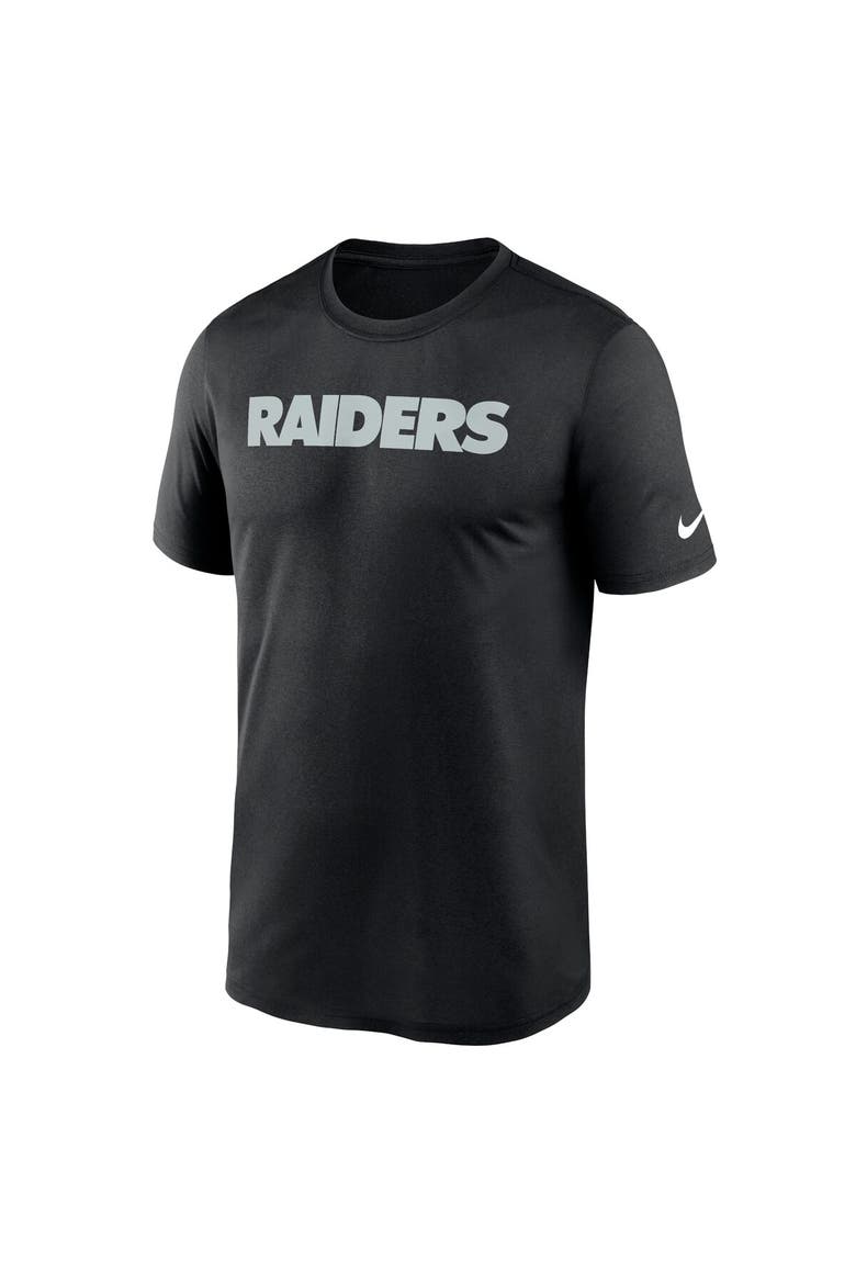 Men's Nike Black Las Vegas Raiders Primetime Legend Wordmark Performance T-Shirt, Alternate, color, Black