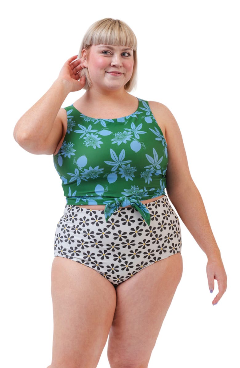 Lime Ricki Swimwear Reversible Ultra High-Waist Bottom, Main, color, Passionfruit / Calcada