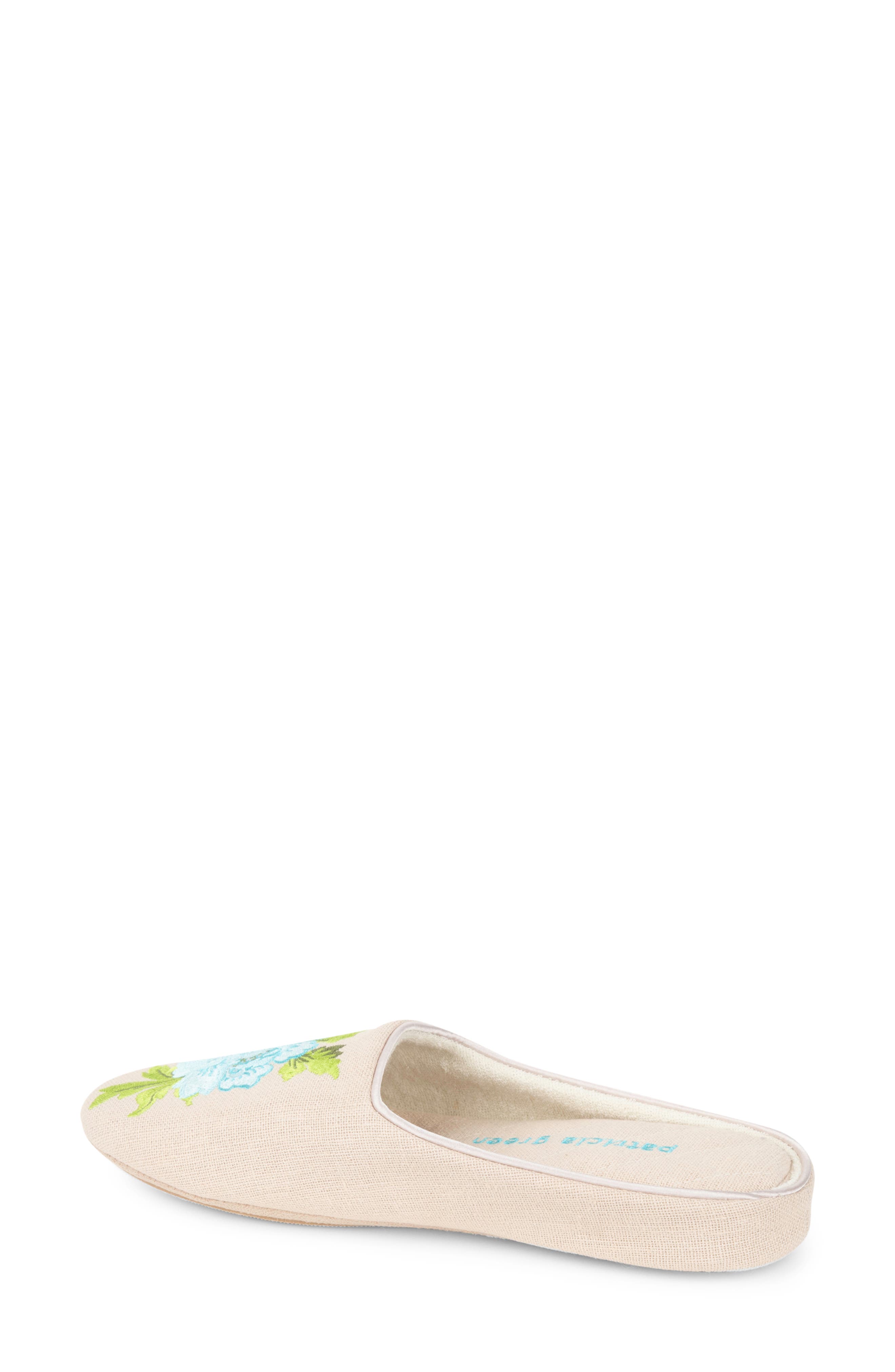 patricia green Embroidered Peony Slipper, Alternate, color, 