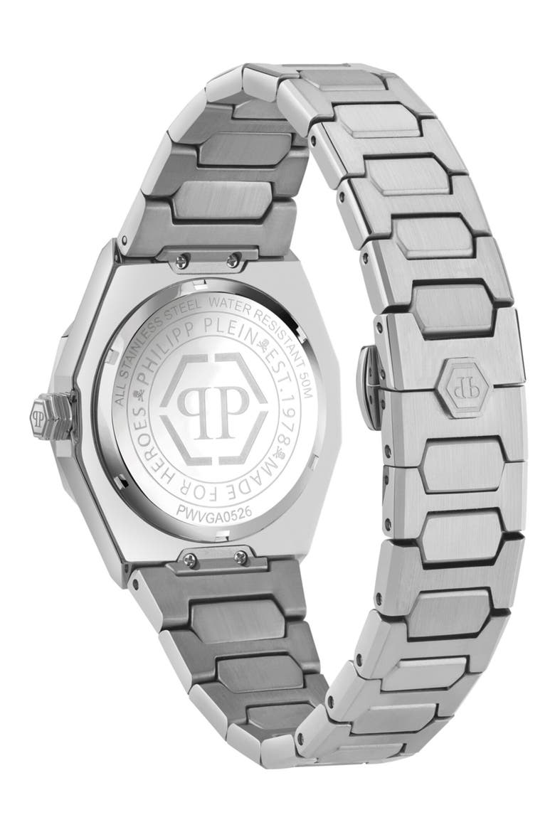 Plein Deluxe Bracelet Watch, 36mm, Alternate, color, STSTL