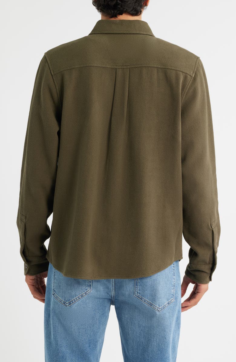 Treasure & Bond Texture Twill Button-Up Shirt, Alternate, color, Olive Sarma
