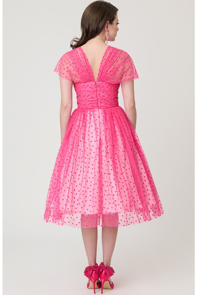 Garden State Swing Dress, Alternate, color, Pink W/Tiny Hearts