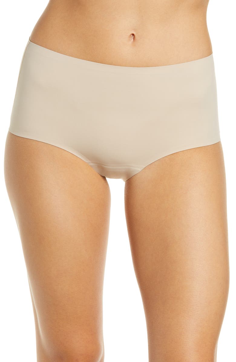 Proof<sup>®</sup> Period & Leak Proof Moderate Absorbency High Waisted Briefs, Main, color, Sand