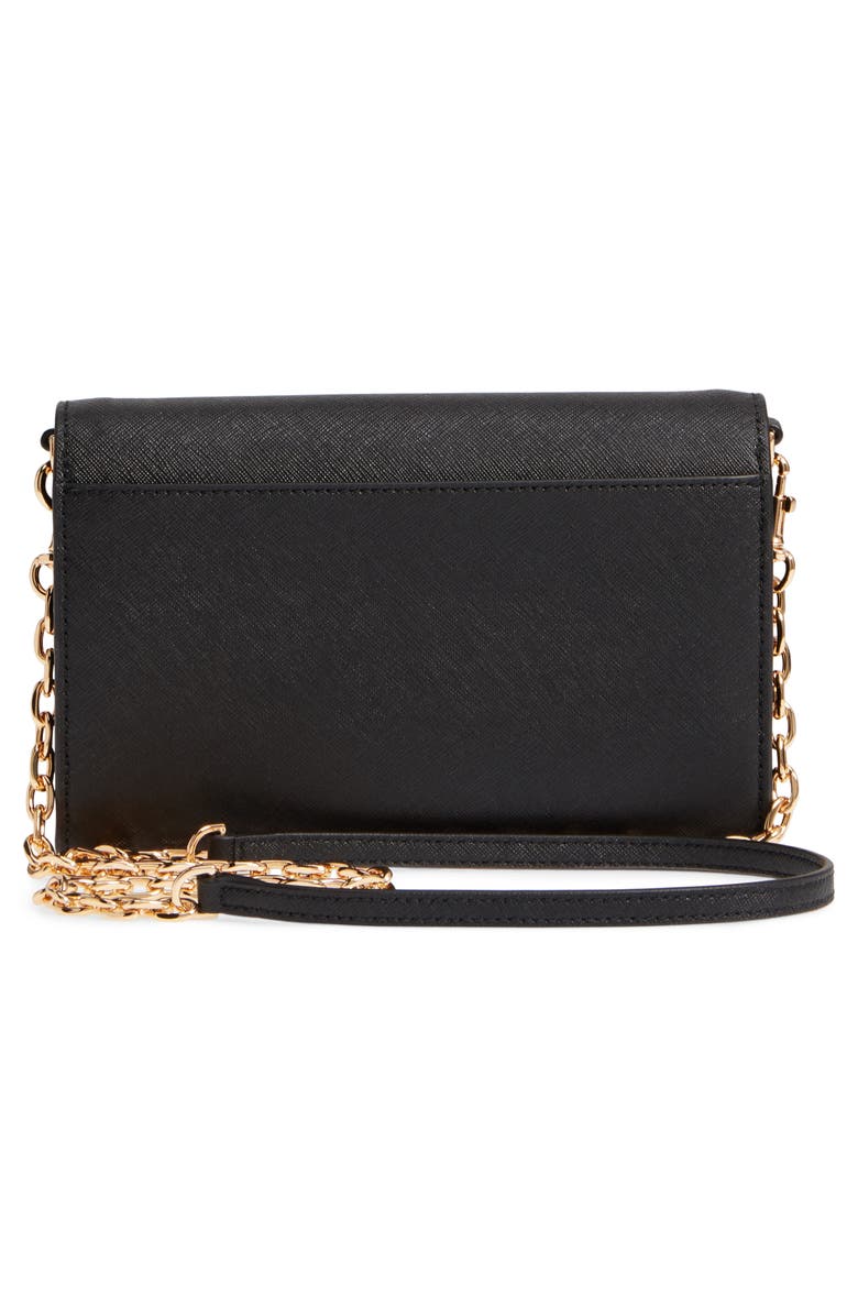 Tory Burch Robinson Leather Wallet on a Chain, Alternate, color, 