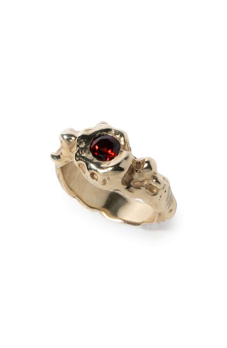 FARIS Spell Garnet Ring, Main, color, Gold