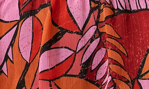 Estelle Aster Print V-neck Peplum Top