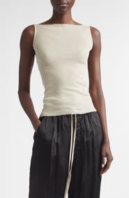 Rick Owens Raw Edge Cotton Tank