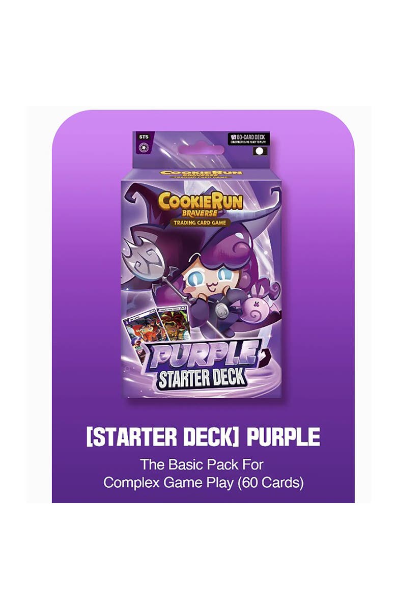 DevSisters CookieRun Braverse Trading Card Game, Starter Deck Purple, Complex Game Play, Alternate, color, Multicolored