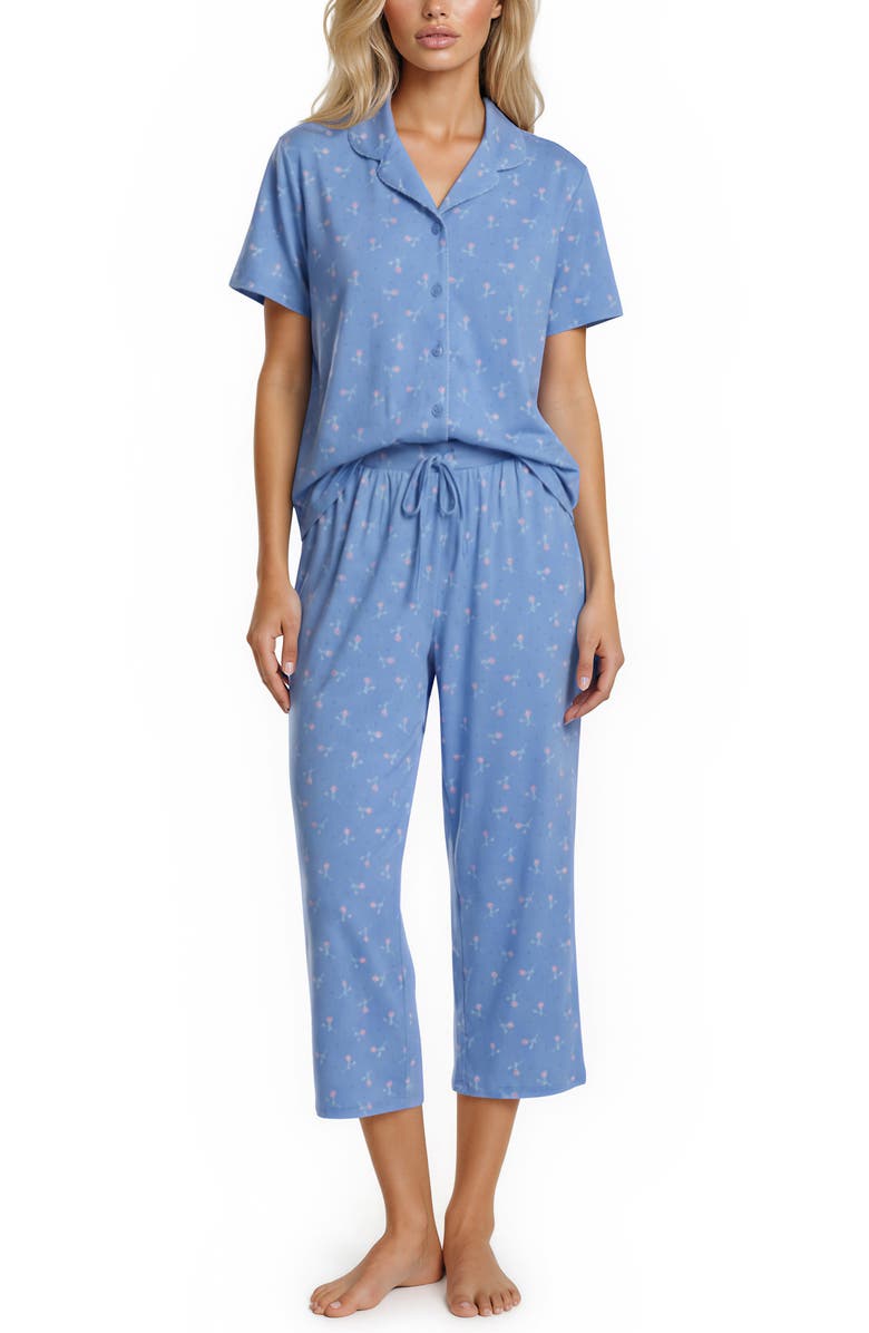 Flora By Flora Nikrooz Gabbie Pajamas, Alternate, color, Denim