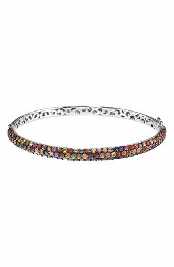 Multicolored Sapphire Hinge Bracelet