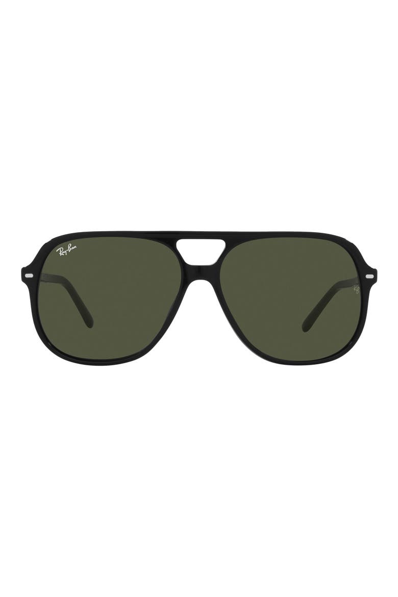 Bill 60mm Square Sunglasses, Main, color, BLACK/ GREEN