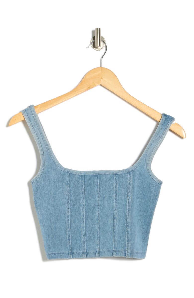 Blu Pepper Denim Corset Tank, Alternate, color, Denim