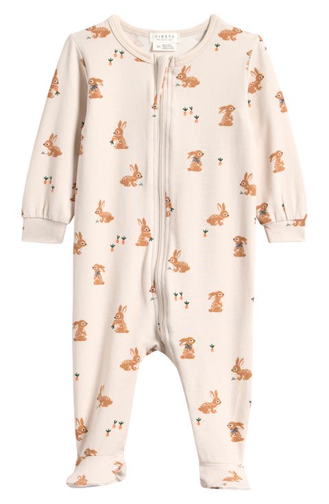 Fitted One-Piece Zip Pajamas (Baby)