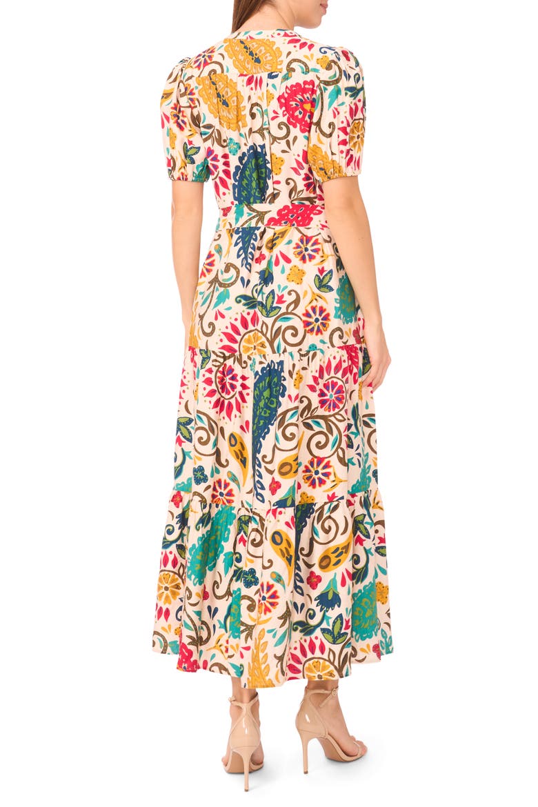 Short Sleeve Tie Waist Maxi Dress, Alternate, color, GOLDEN YELLOW