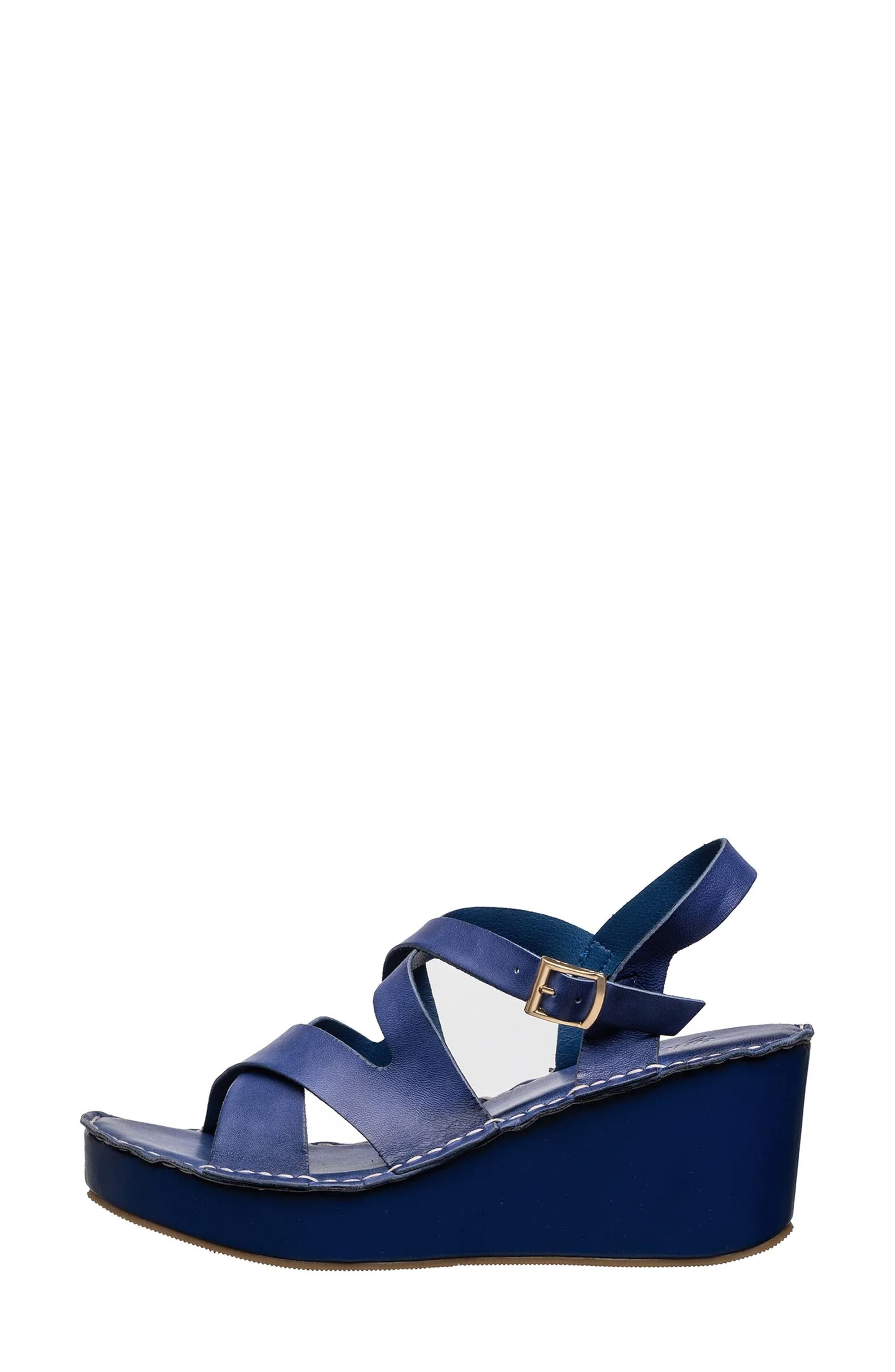 ANTELOPE Sari Platform Wedge Sandal, Alternate, color, Blue Jewel