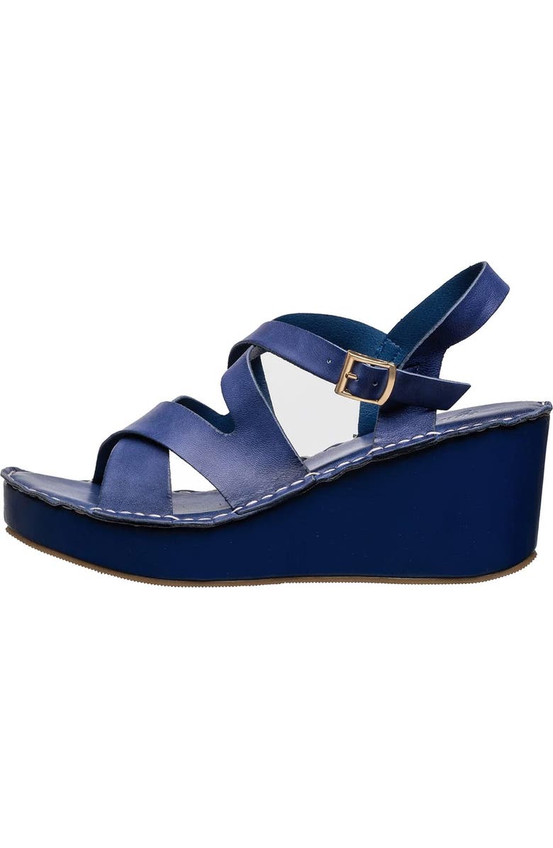 ANTELOPE Sari Platform Wedge Sandal, Alternate, color, Blue Jewel