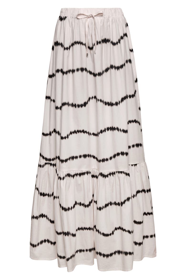 Crustacean Stretch Cotton Maxi Skirt, Alternate, color, BEIGE WAVES