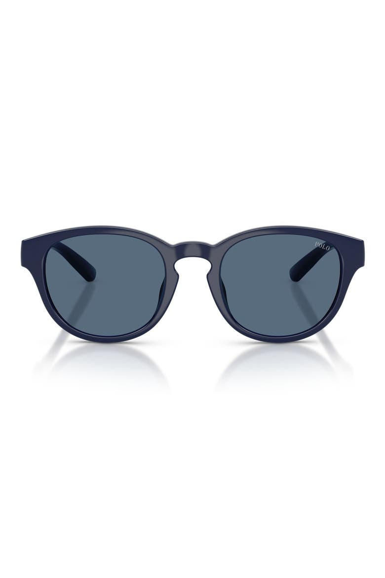 51mm Phantos Sunglasses, Main, color, SHINY NAVY BLUE / DARK BLUE