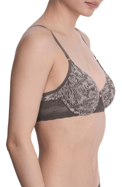 Natori Bliss Perfection Comfort Underwire T-shirt Bra In Chrome Python Print