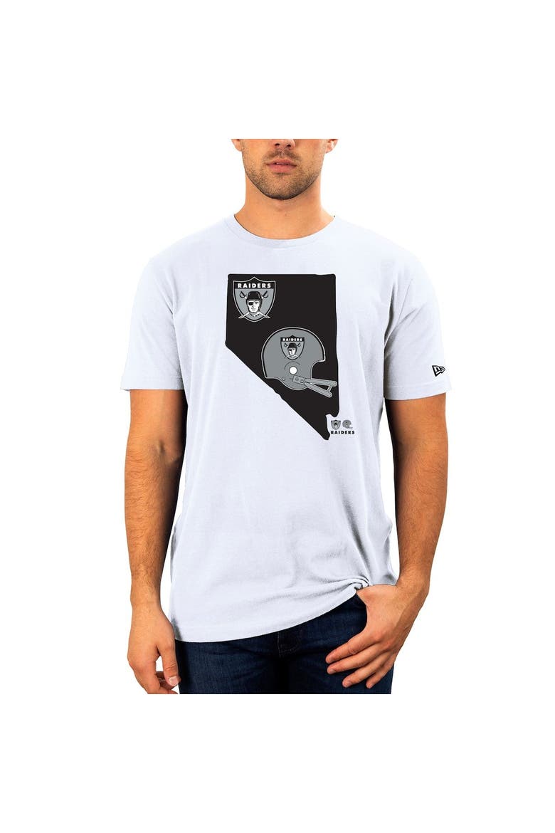 Men's New Era White Las Vegas Raiders Gameday State T-Shirt, Alternate, color, White