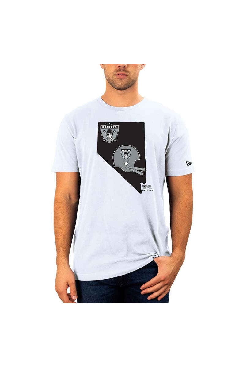 New Era Men's New Era White Las Vegas Raiders Gameday State T-Shirt, Alternate, color, White