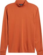 Scott Barber Pima Cotton Interlock Mock Neck Top