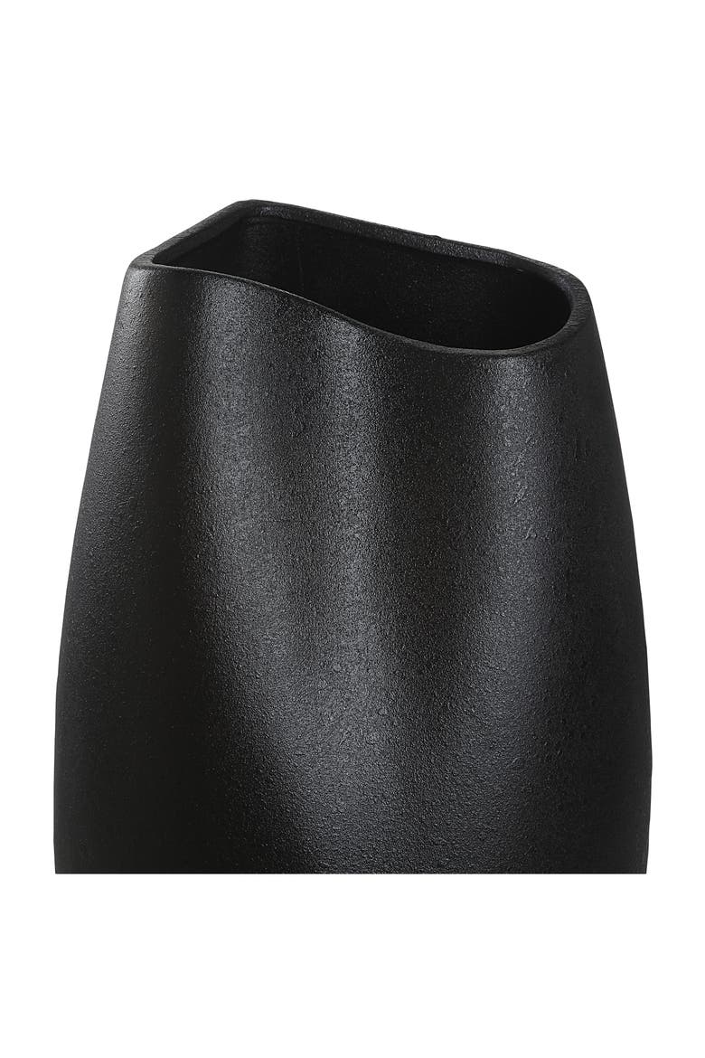 Erika Glazed Porcelain Vase, Alternate, color, GLAZED MATTE BLACK FINISH